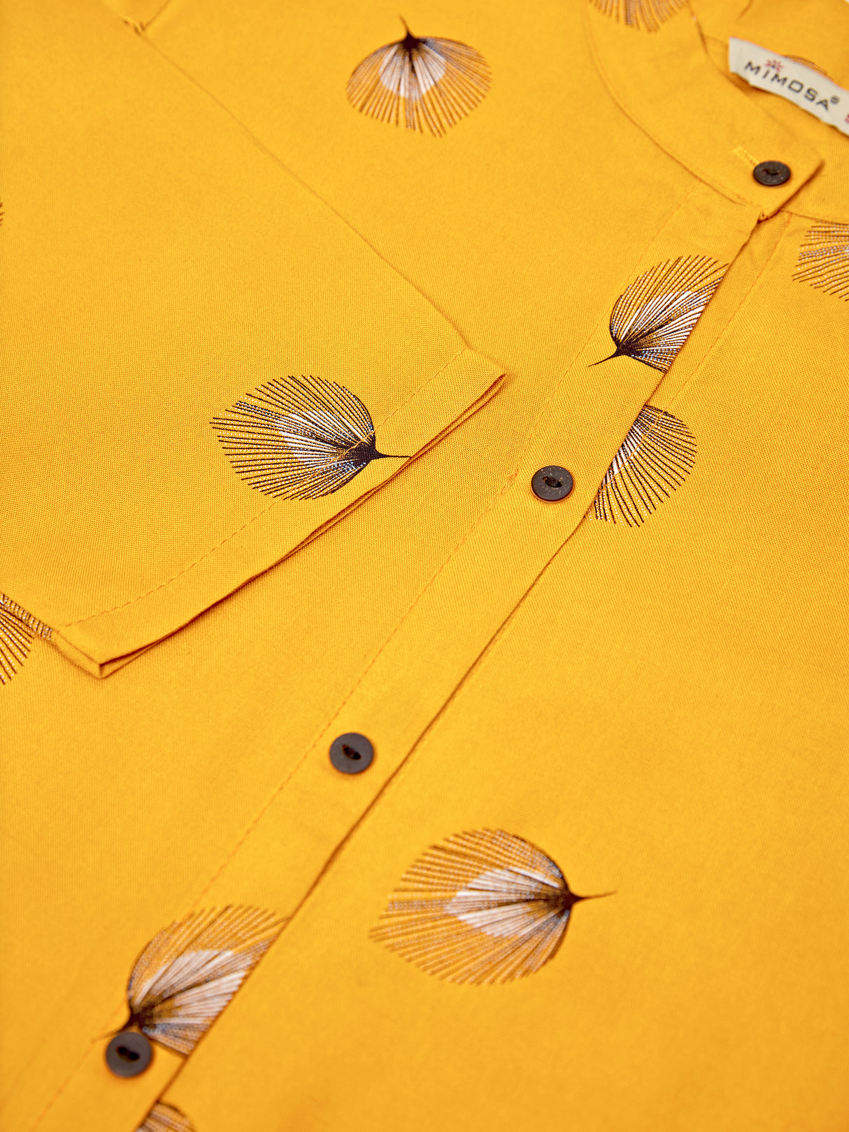 Mimosa Women Mustard Yellow Color Printed Straight Kurta