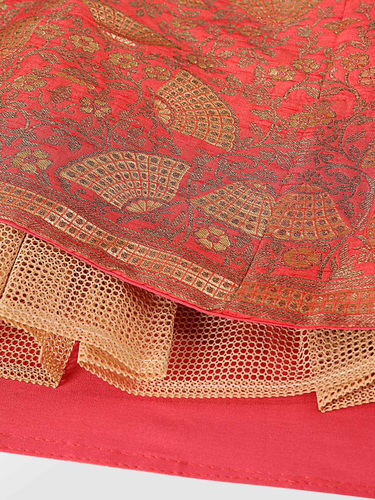 MIMOSA Women's Art Silk Semi-Stitched Lehenga with Unstitched Blouse and Dupatta