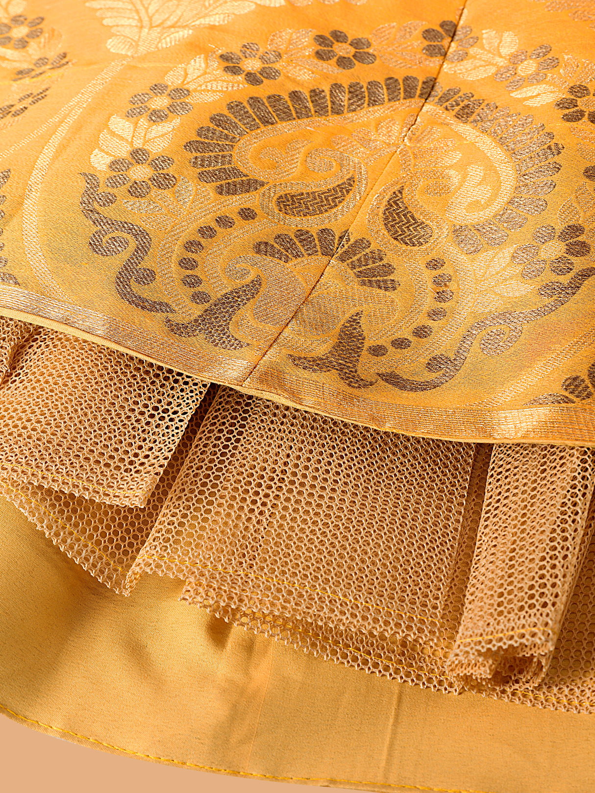 MIMOSA Women's Art Silk Semi-Stitched Lehenga with Unstitched Blouse and Dupatta