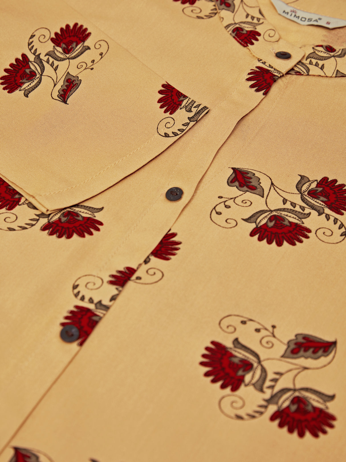 Mimosa Women Yellow Color Printed Straight Kurta