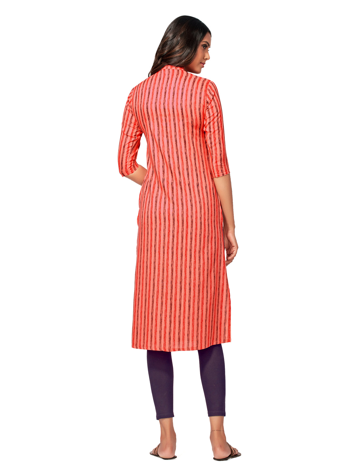 Mimosa Women Pink Color Printed Straight Kurta