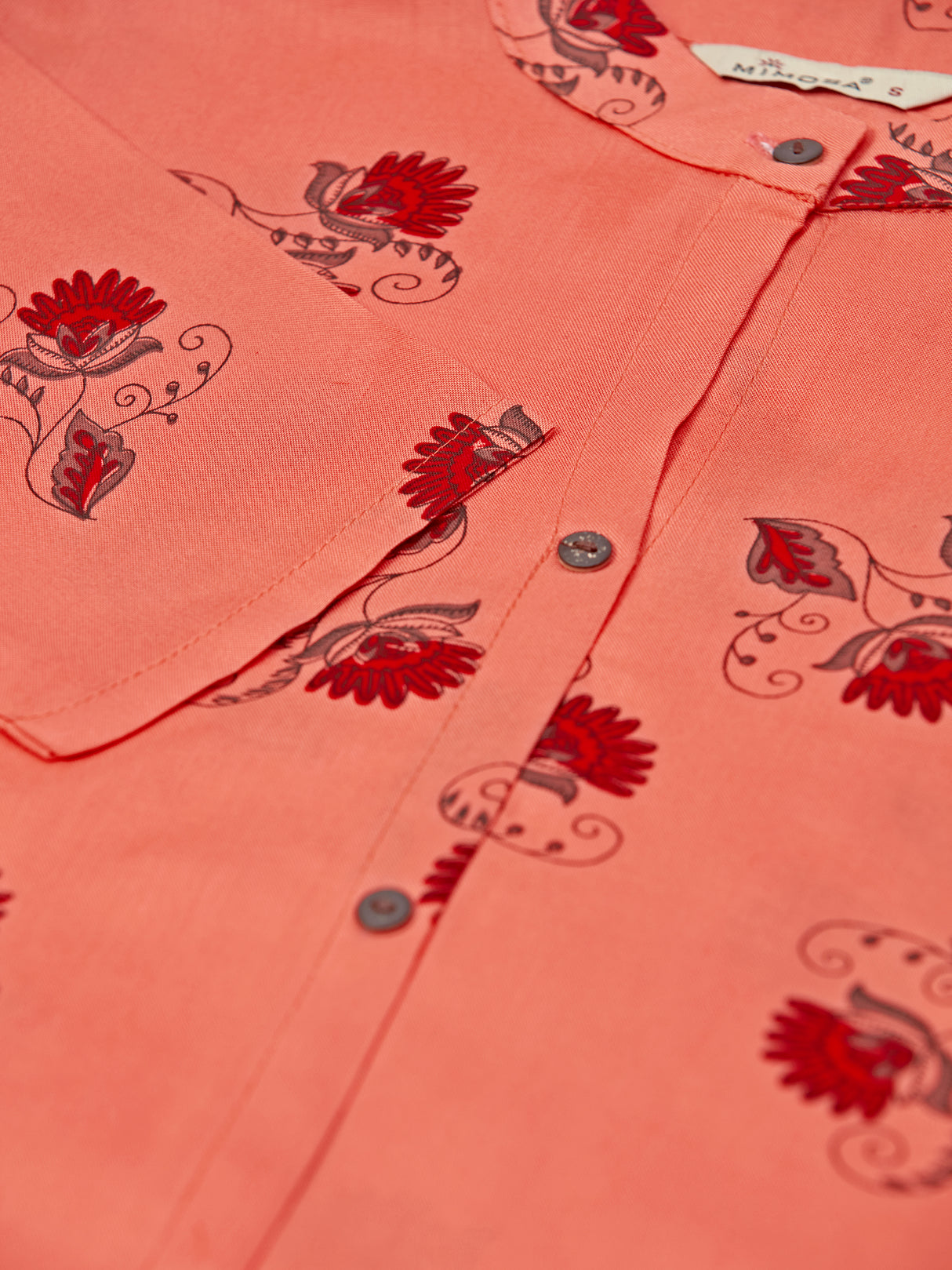 Mimosa Women Orange Color Printed Straight Kurta