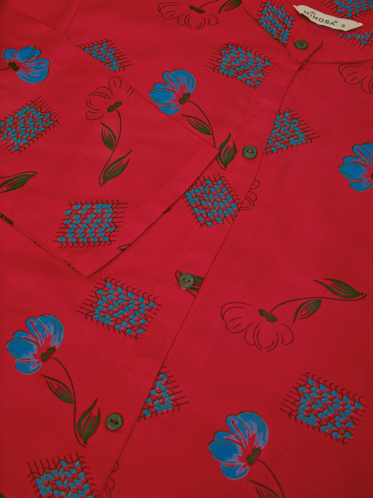 Mimosa Women Red Color Printed Straight Kurta