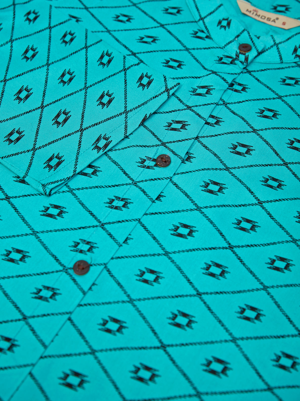 Mimosa Women Turquoise Blue Color Printed Straight Kurta