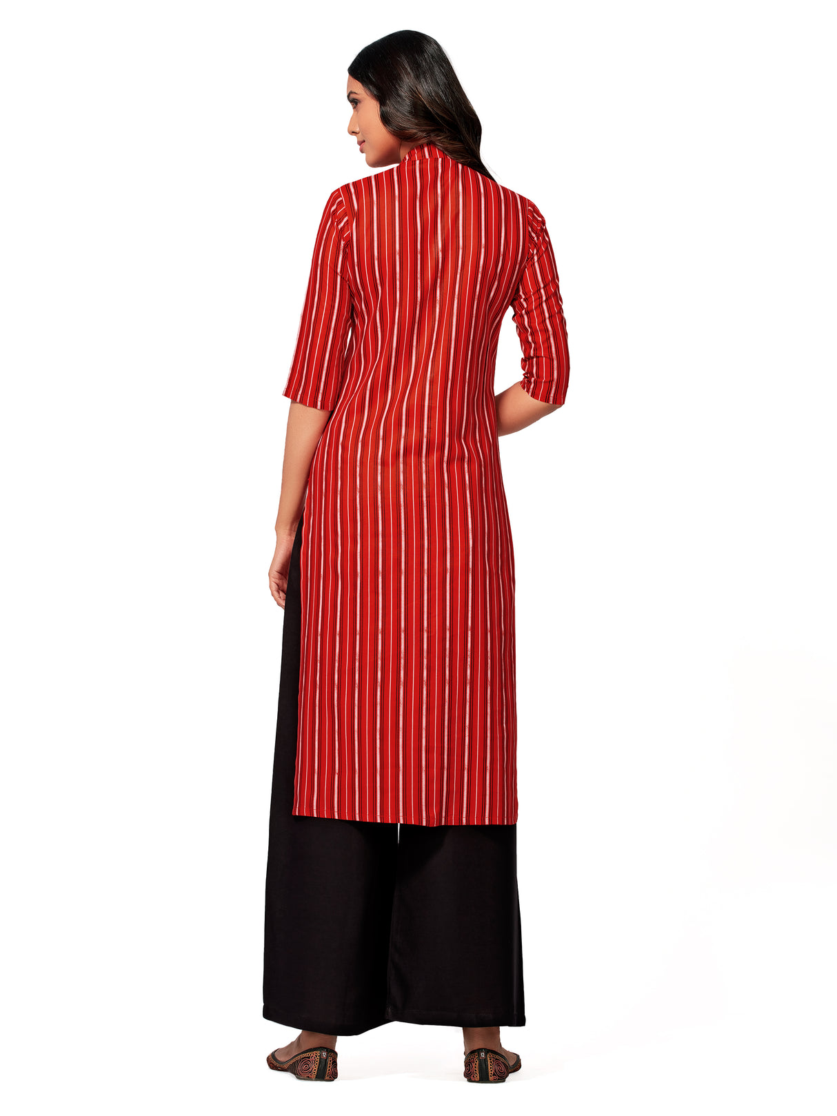 Mimosa Women Red Color Printed Straight Kurta