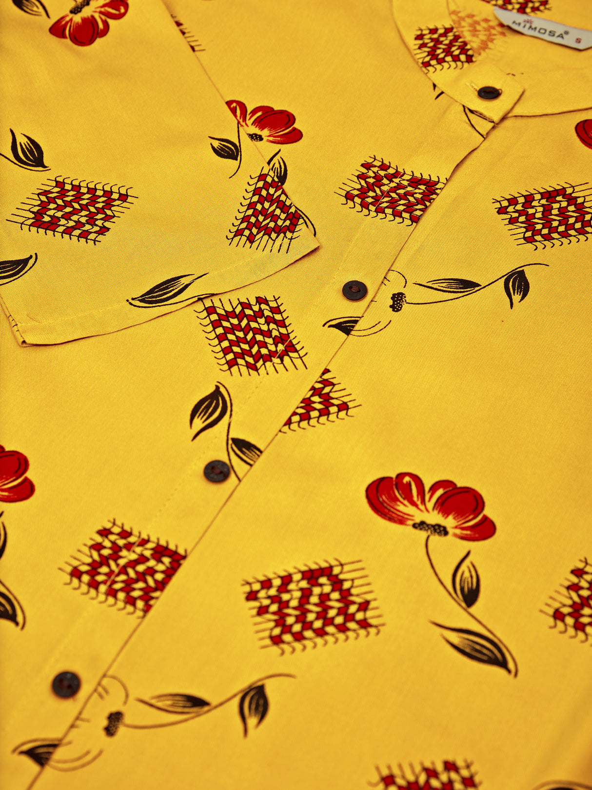 Mimosa Women Mustard Yellow Color Printed Straight Kurta