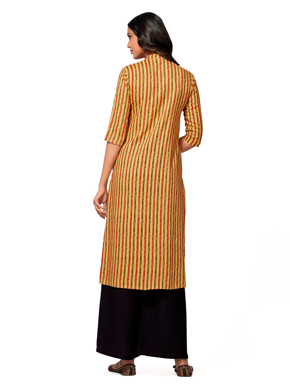Mimosa Women Yellow Color Printed Straight Kurta