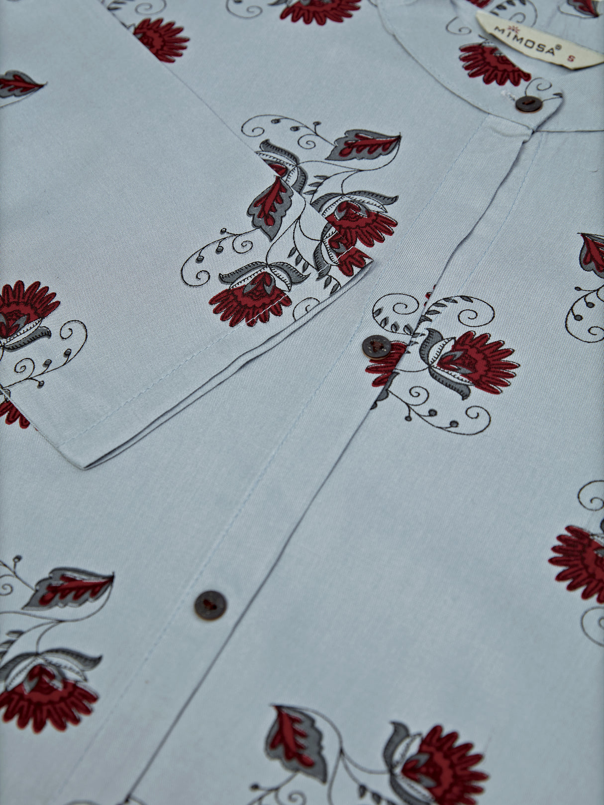 Mimosa Women Grey Color Printed Straight Kurta