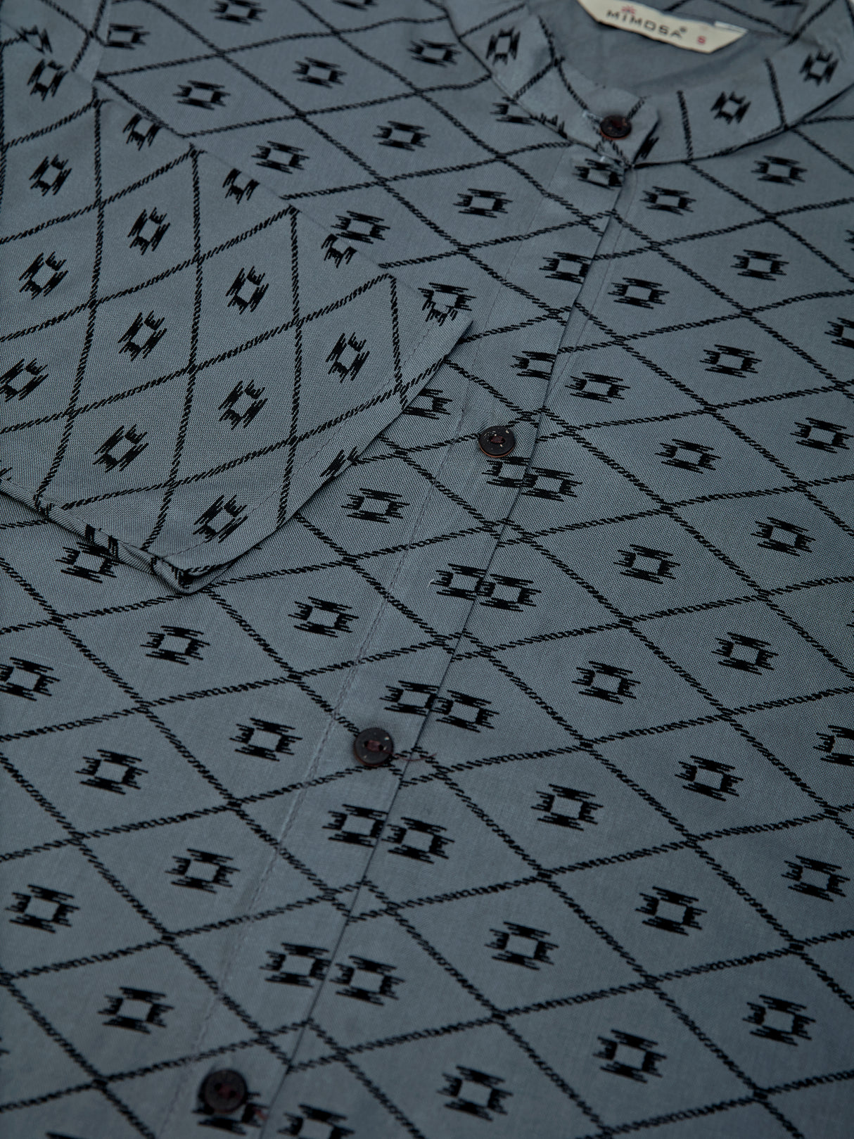 Mimosa Women Charcoal Grey Color Printed Straight Kurta