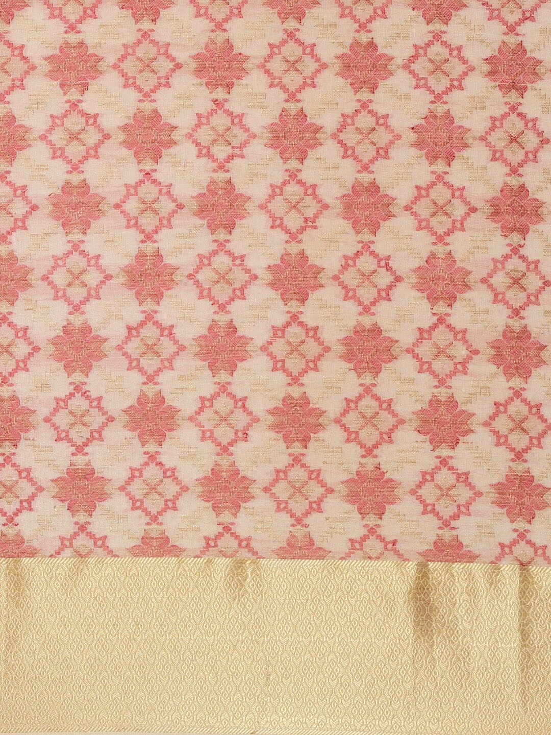 Mimosa Womens Art Silk Saree Patola Halfwhite Color