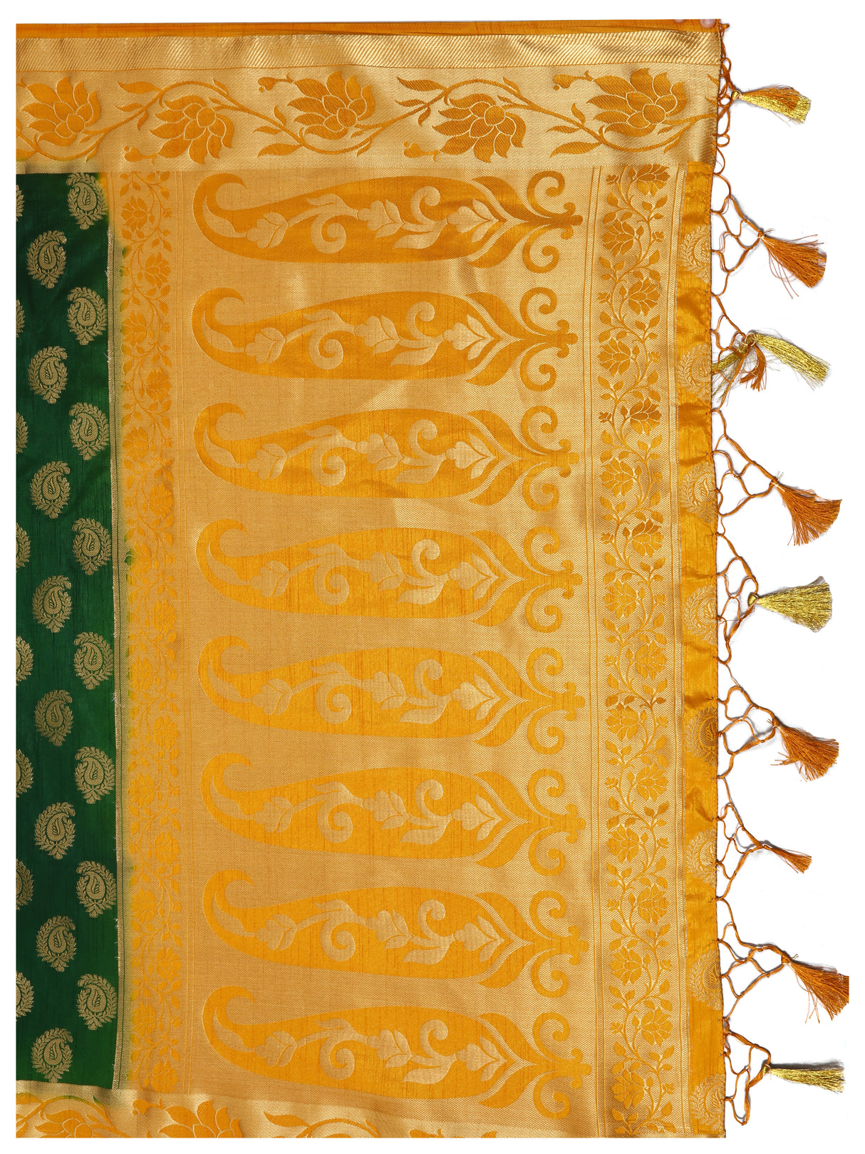 Mimosa Womens Art Silk Saree Kanjivaram BGreen Color