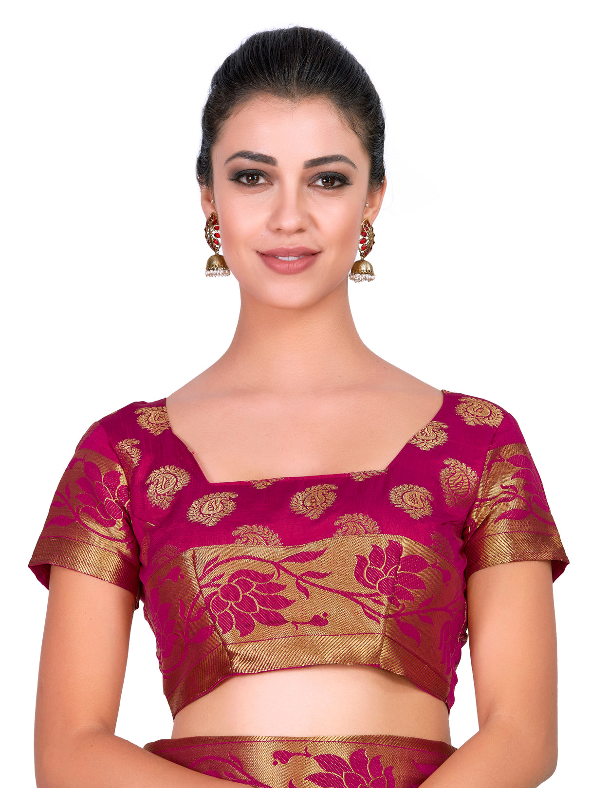 Mimosa Womens Art Silk Saree Kanjivaram Mustard Color