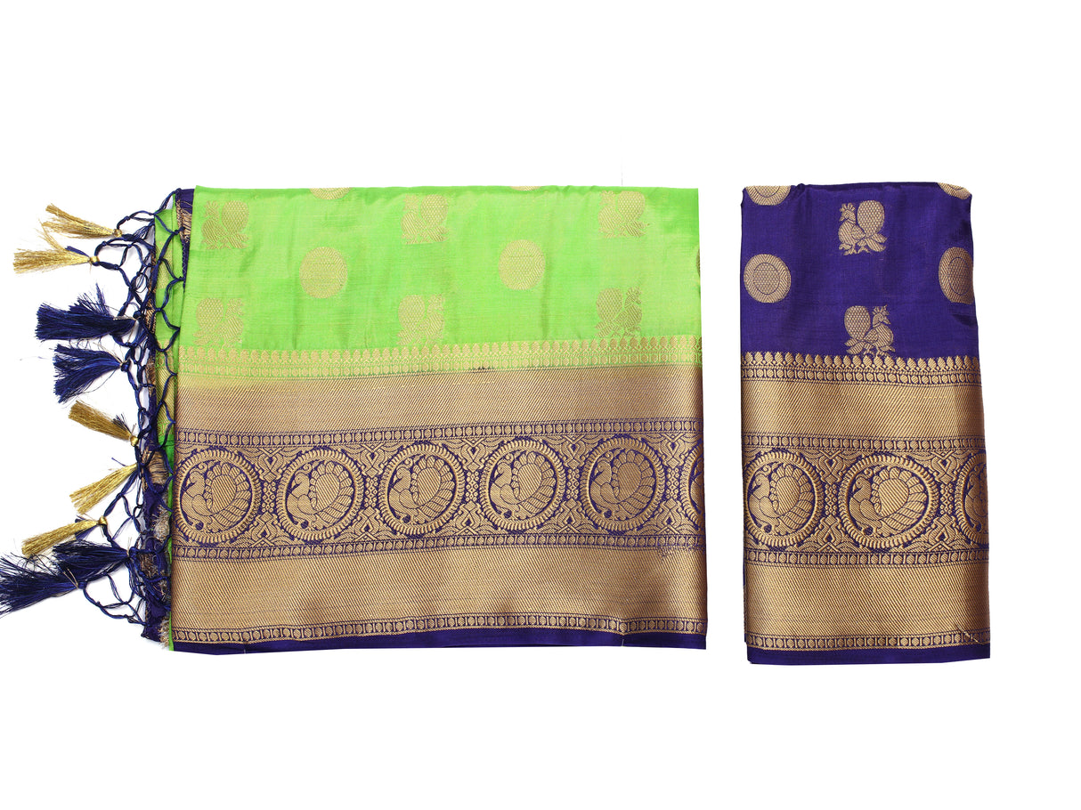 Mimosa Womens Art Silk Saree Kanjivaram Liril Color