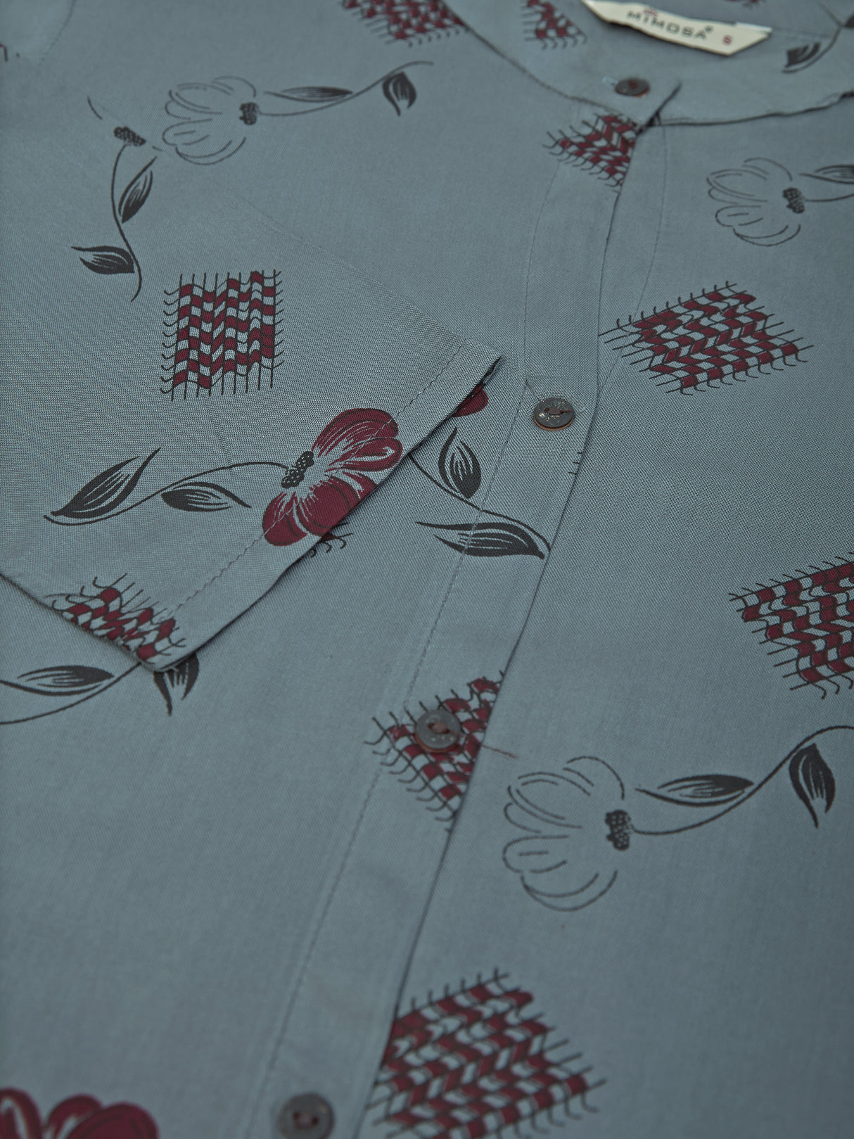 Mimosa Women Grey Color Printed Straight Kurta