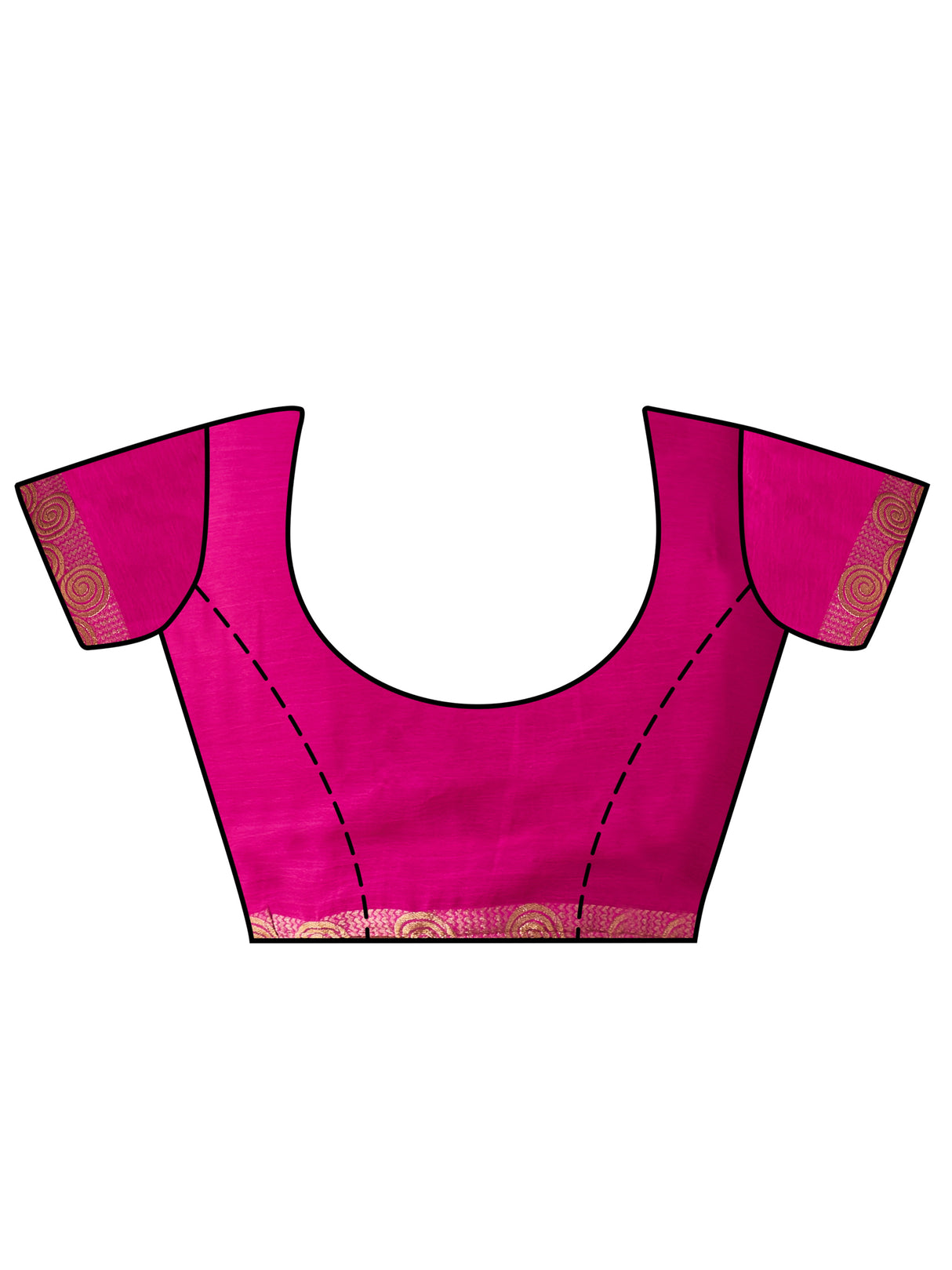 Mimosa Womens Chiffon Saree Banarasi Rani Color