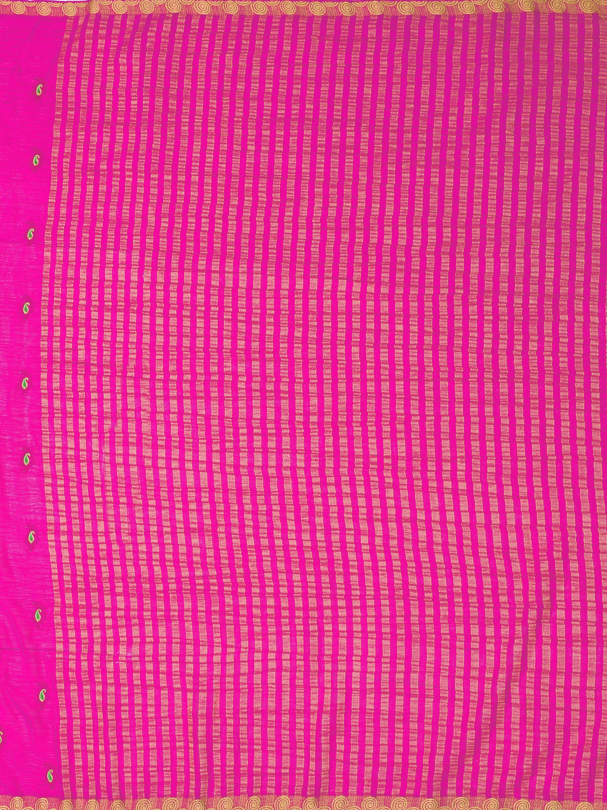 Mimosa Womens Chiffon Saree Banarasi Rani Color