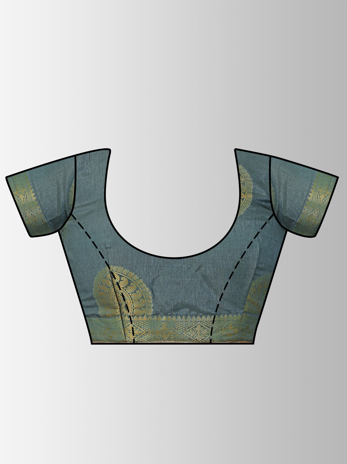 Mimosa Womens Tussar Silk Saree Kanjivaram style Grey Color