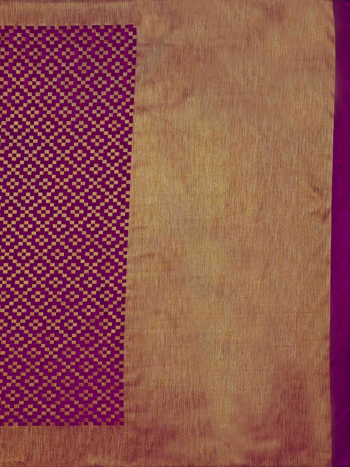 Mimosa Womens Art Silk Saree Patola Wine Color