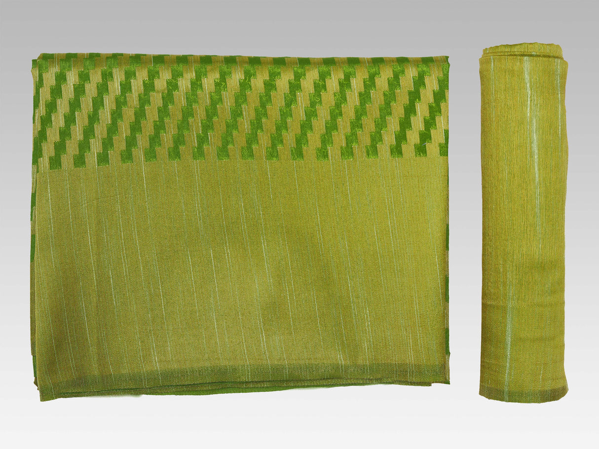 Mimosa Womens Art Silk Saree Patola Olive Color