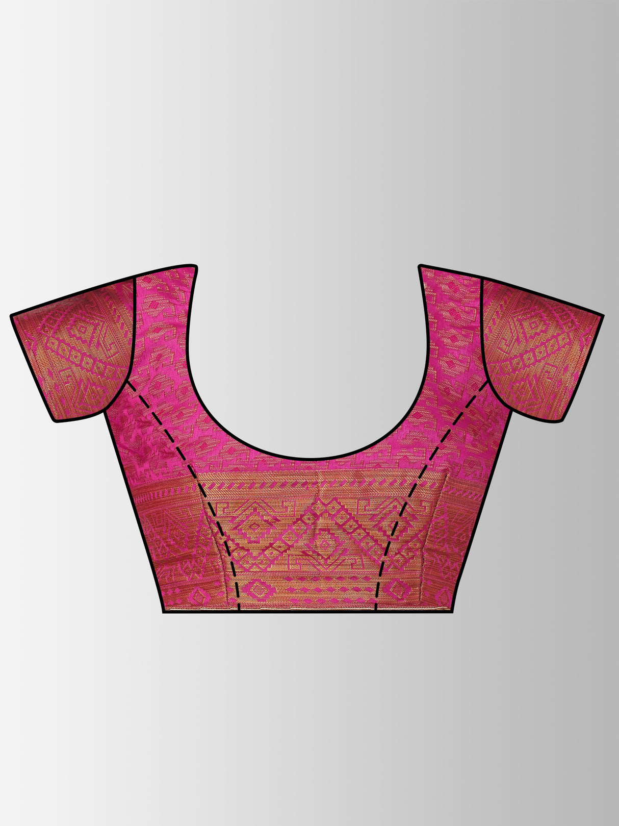 Mimosa Womens Art Silk Saree Patola style Pista Color