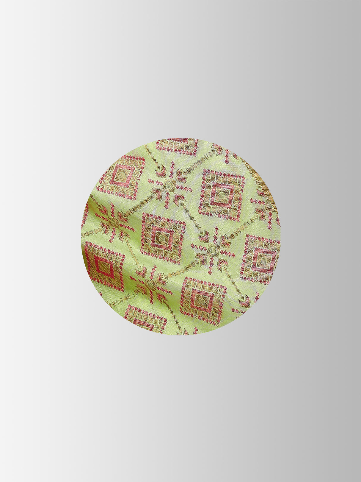 Mimosa Womens Art Silk Saree Patola style Pista Color