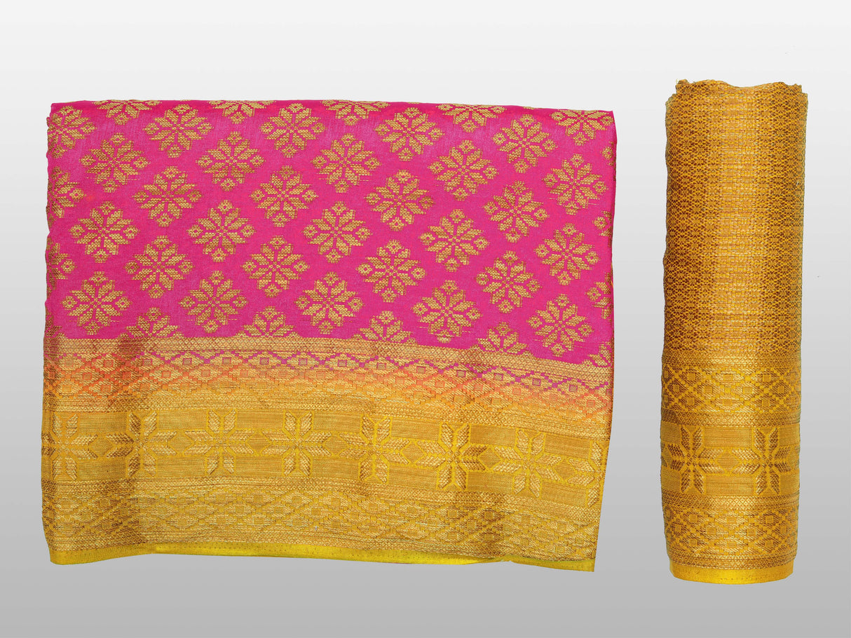 Mimosa Womens Art Silk Saree Patola Gajjari Color