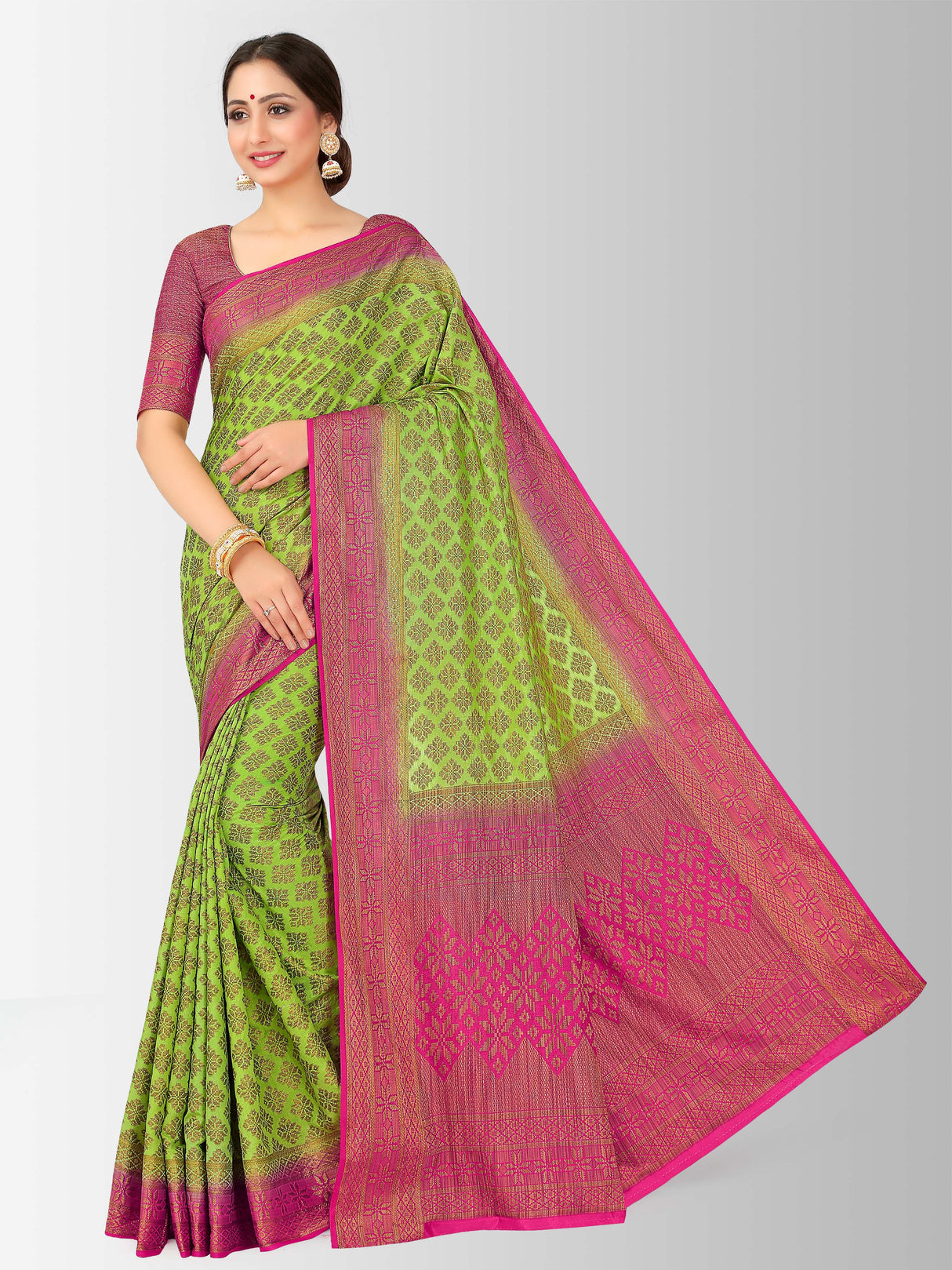 Mimosa Womens Art Silk Saree Patola Liril Color