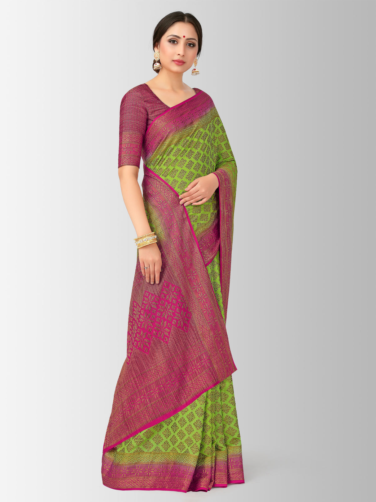 Mimosa Womens Art Silk Saree Patola Liril Color