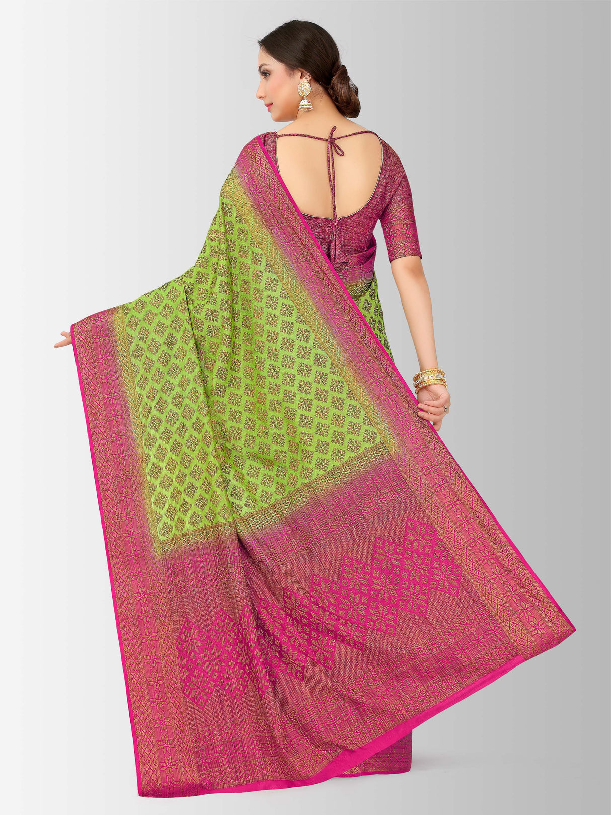 Mimosa Womens Art Silk Saree Patola Liril Color