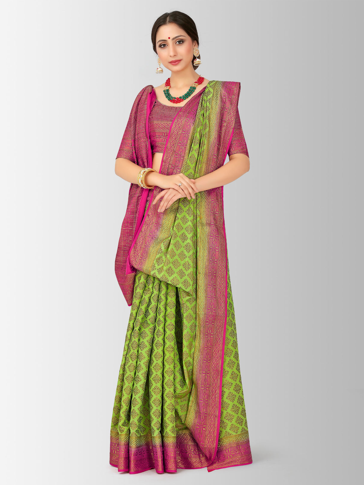 Mimosa Womens Art Silk Saree Patola Liril Color