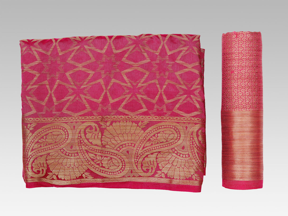 Mimosa Womens Art Silk Saree Patola Gajjari Color