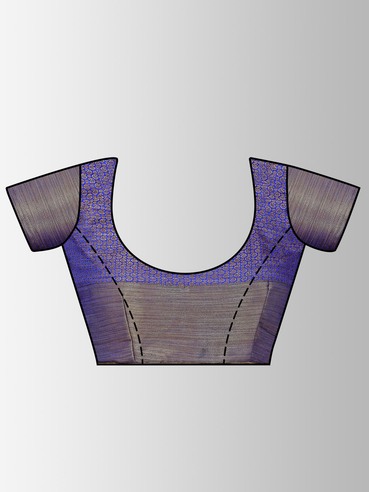 Mimosa Womens Art Silk Saree Patola Royal Blue Color