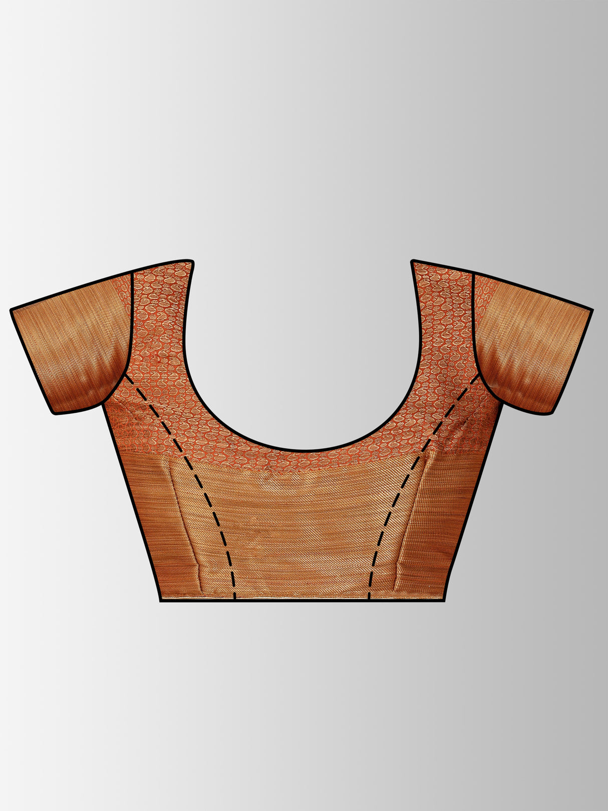 Mimosa Womens Art Silk Saree Patola Rust Color