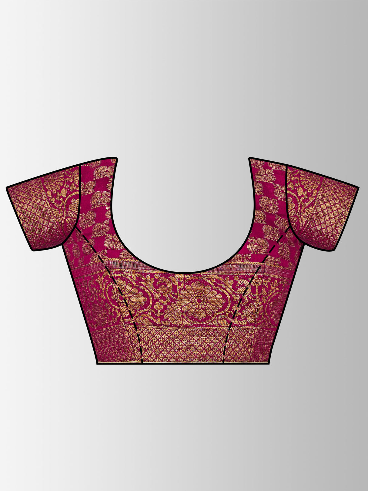 Mimosa Womens Art Silk Saree Patola Grey Color