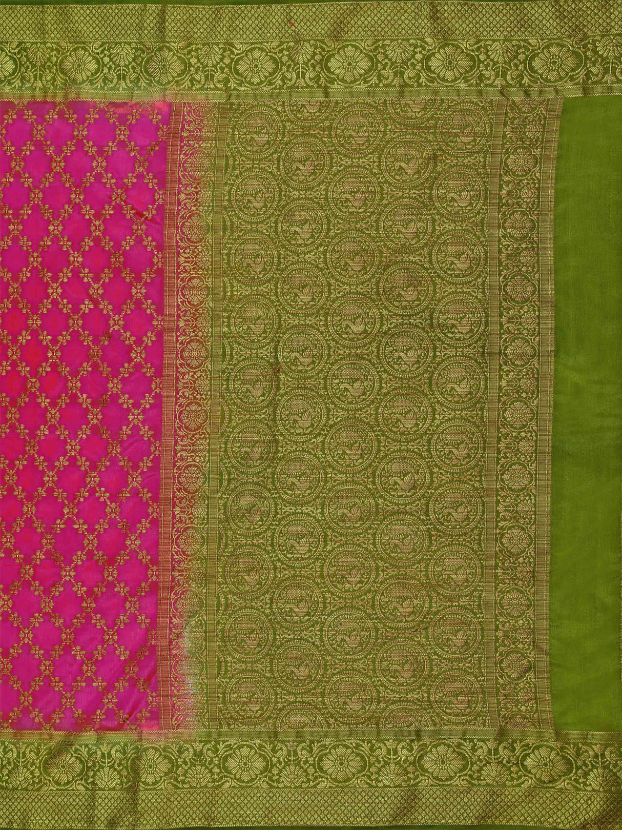 Mimosa Womens Art Silk Saree Patola Strawberry Color
