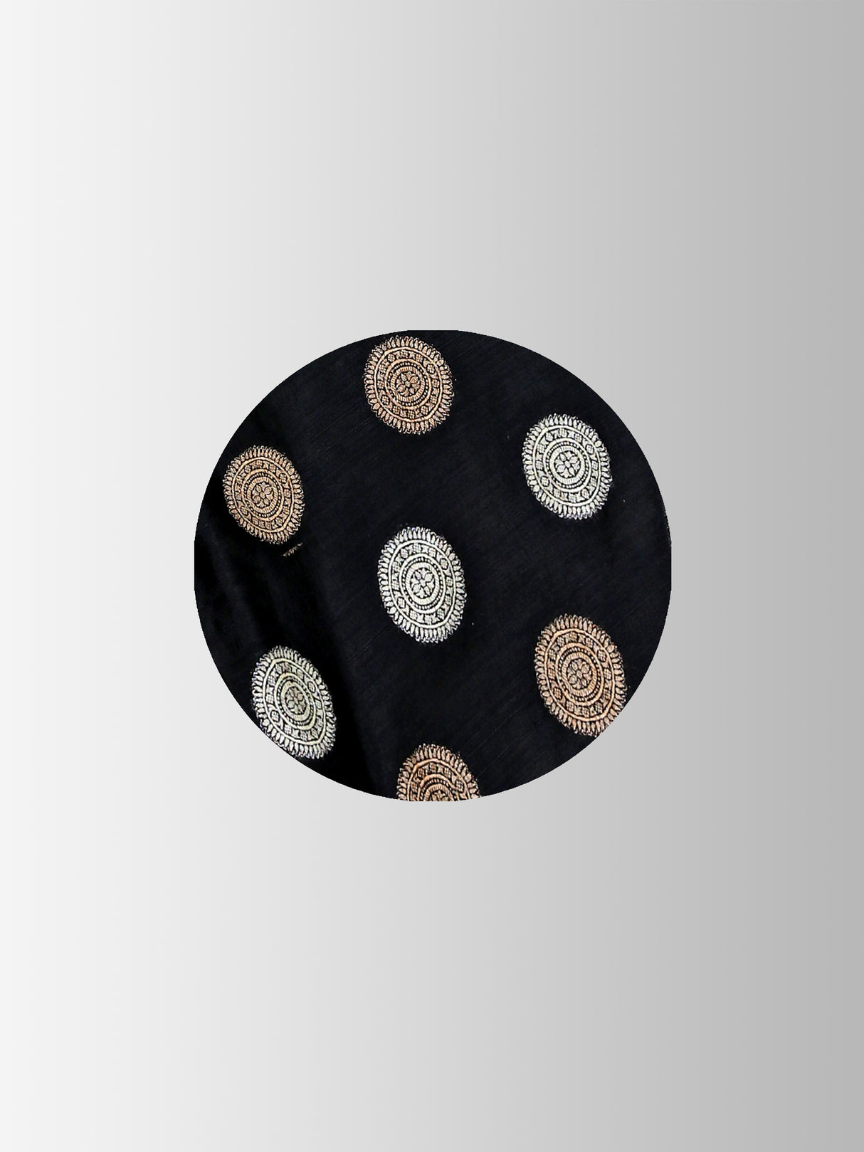 Mimosa Womens Raw Silk Saree Kanjivaram Black Color