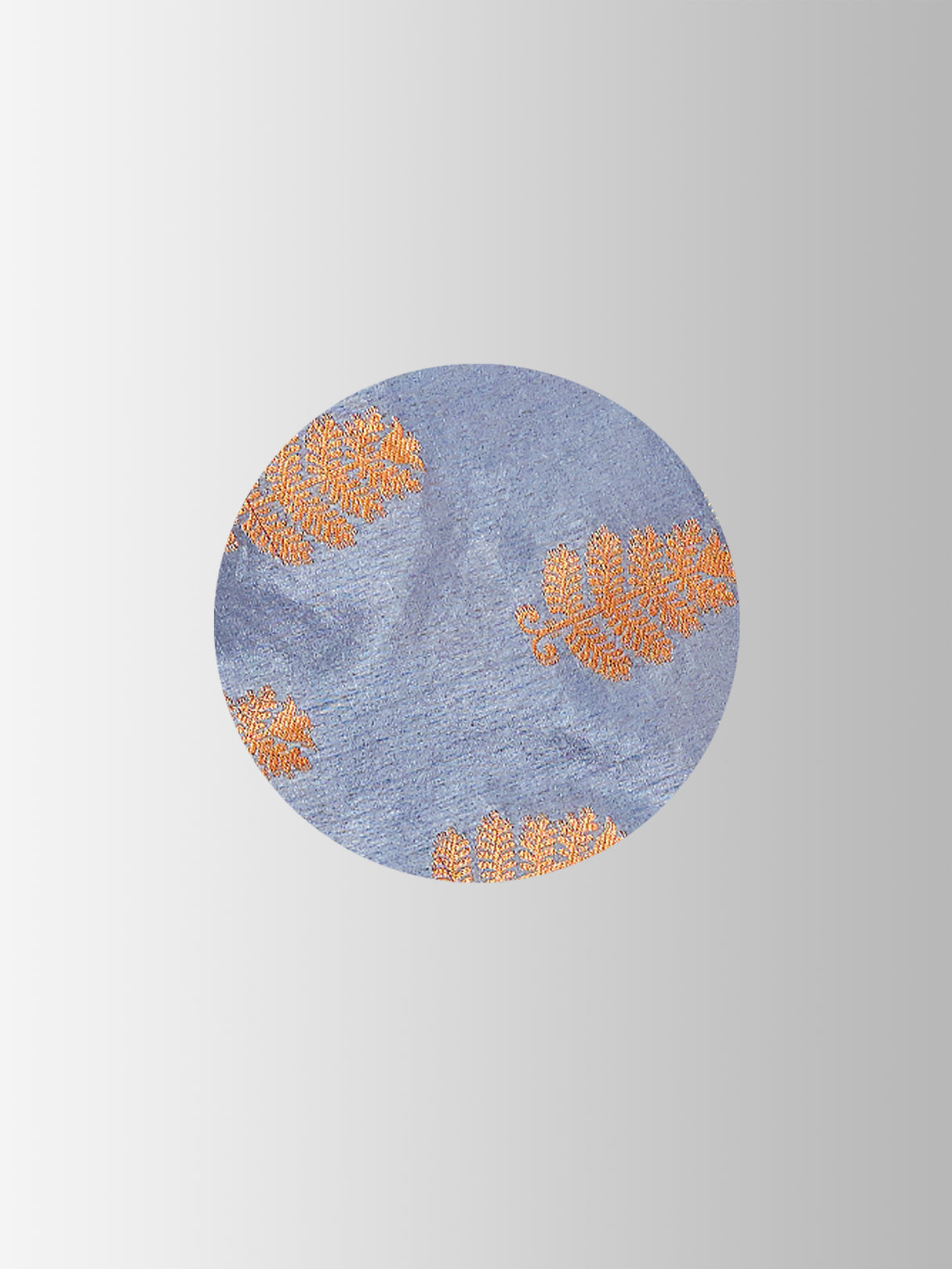 Mimosa Womens Tussar Silk Saree Banarasi style Grey Color