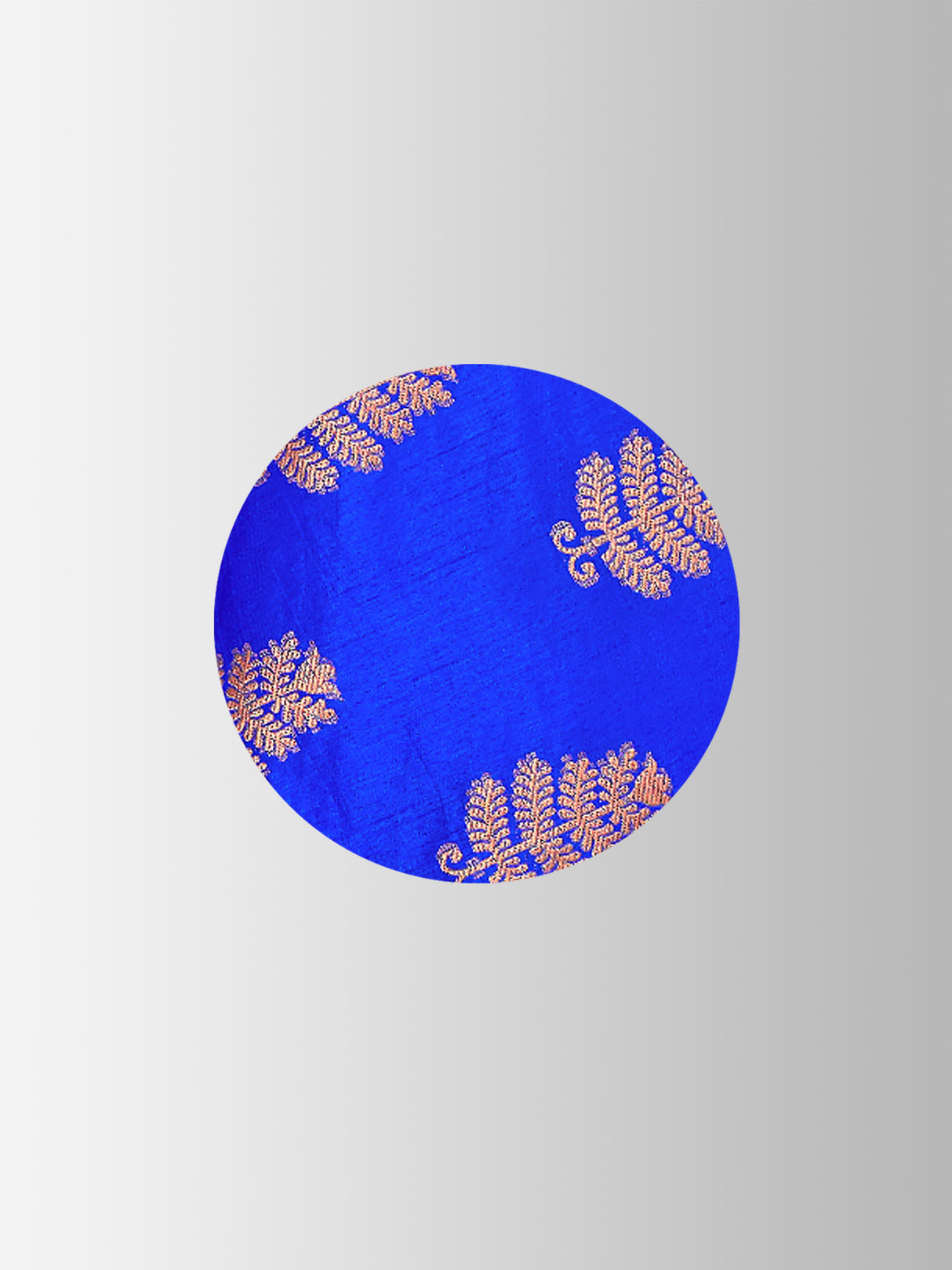 Mimosa Womens Tussar Silk Saree Banarasi style Royal Blue Color