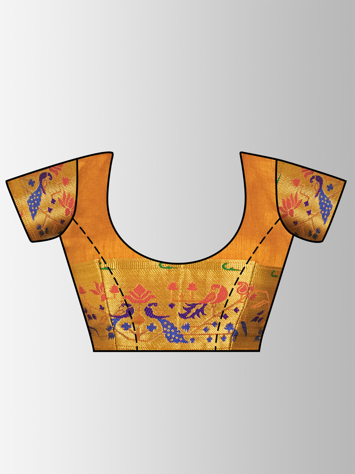 Mimosa Womens Art Silk Saree Paithani BGreen Color