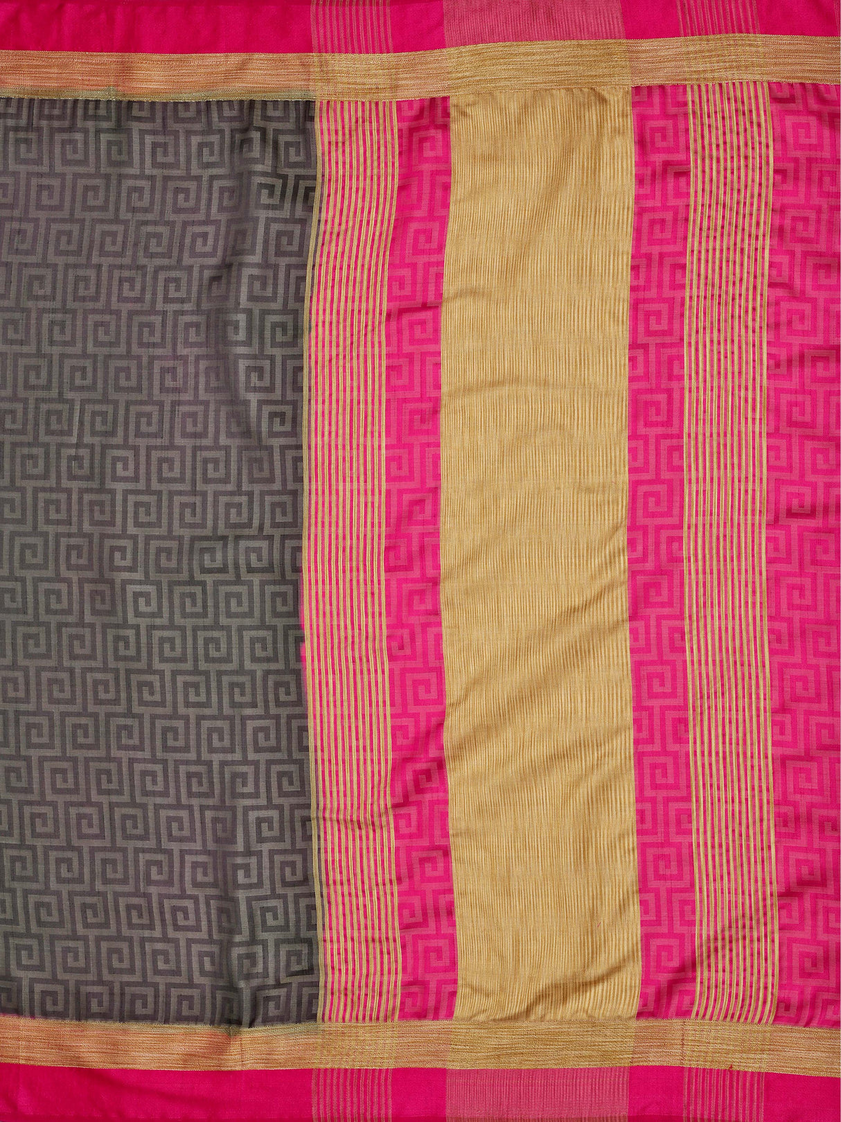 Mimosa Womens Tussar Silk Saree Banarasi style Black Color