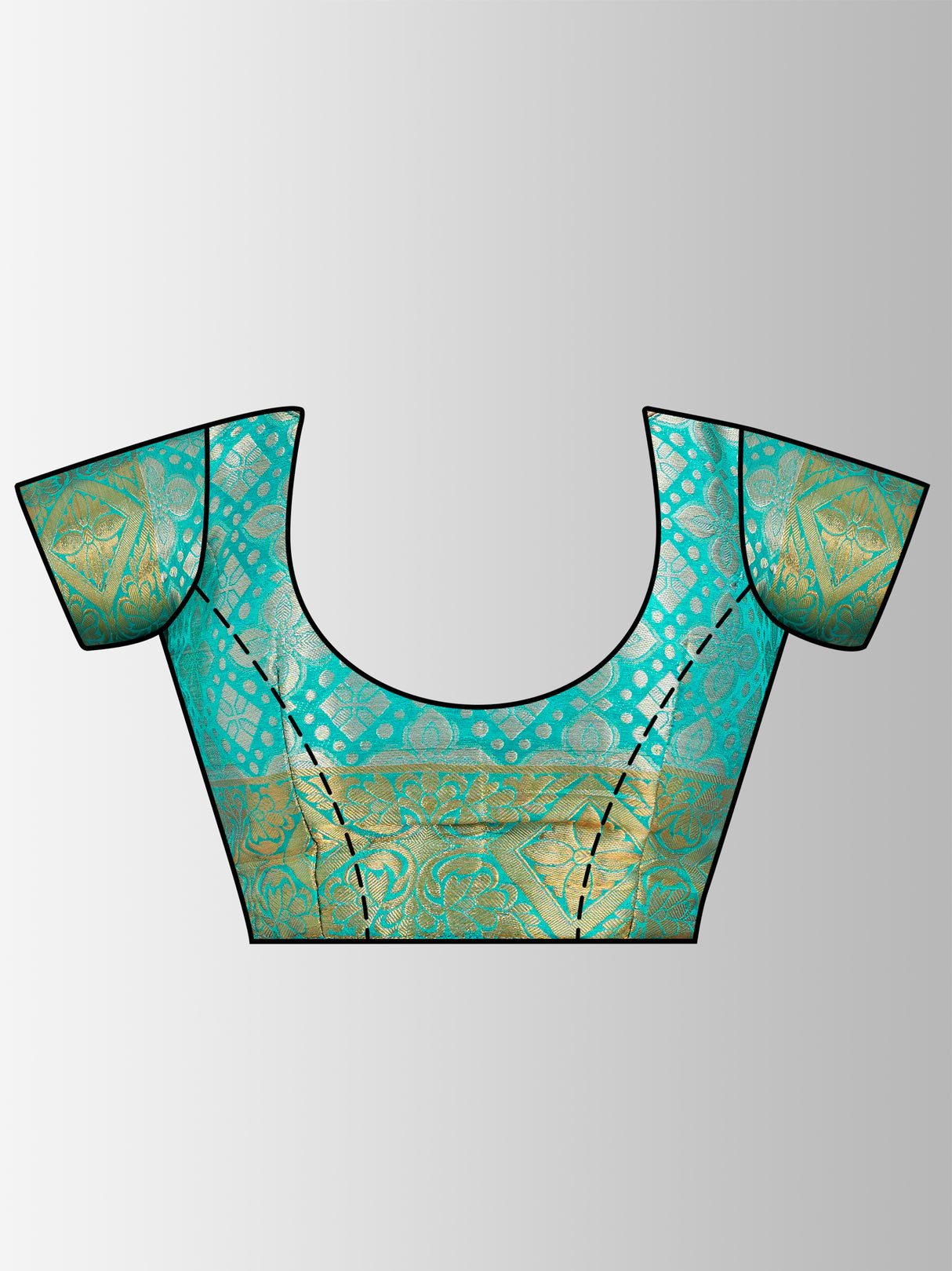 Mimosa Womens Art Silk Saree Kanjivaram Saffire Color