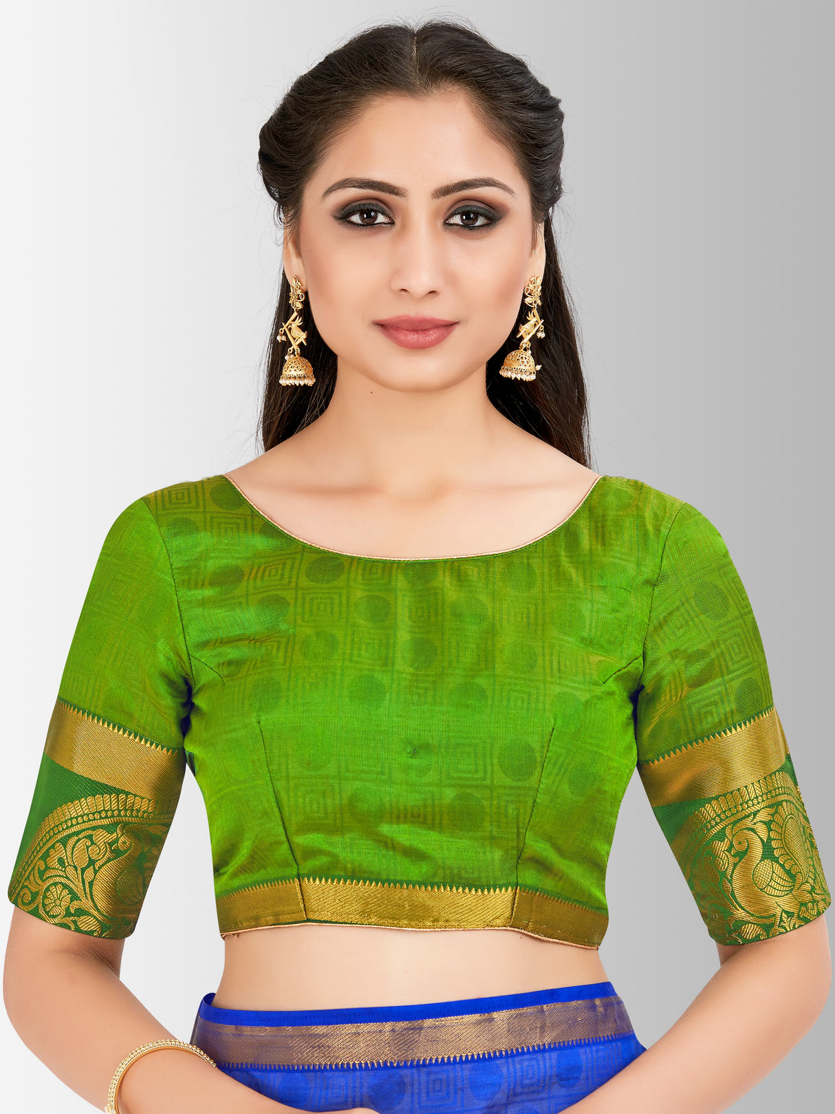 Mimosa Womens Art Silk Saree Kanjivaram Royal Blue Color