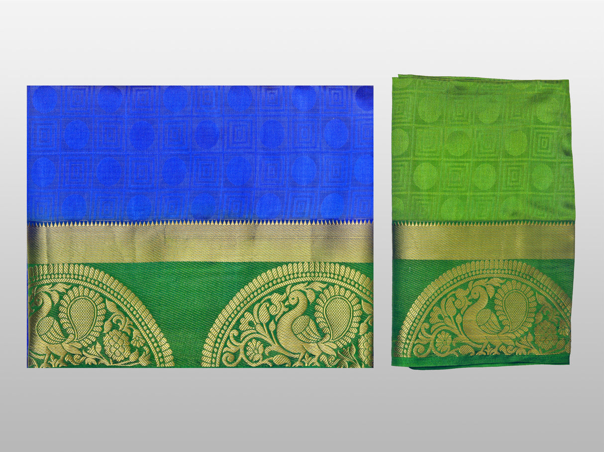 Mimosa Womens Art Silk Saree Kanjivaram Royal Blue Color