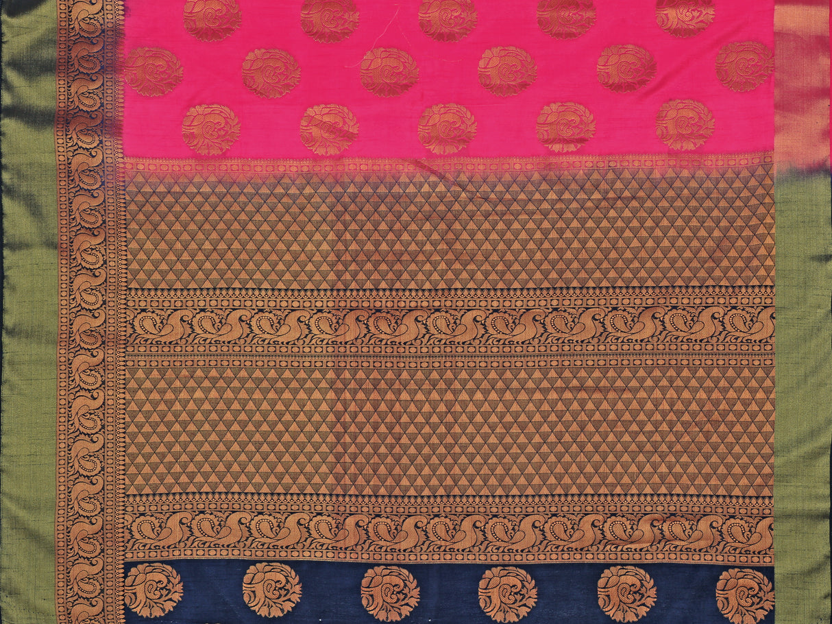 Mimosa Womens Art Silk Saree Kanjivaram Gajjari Color