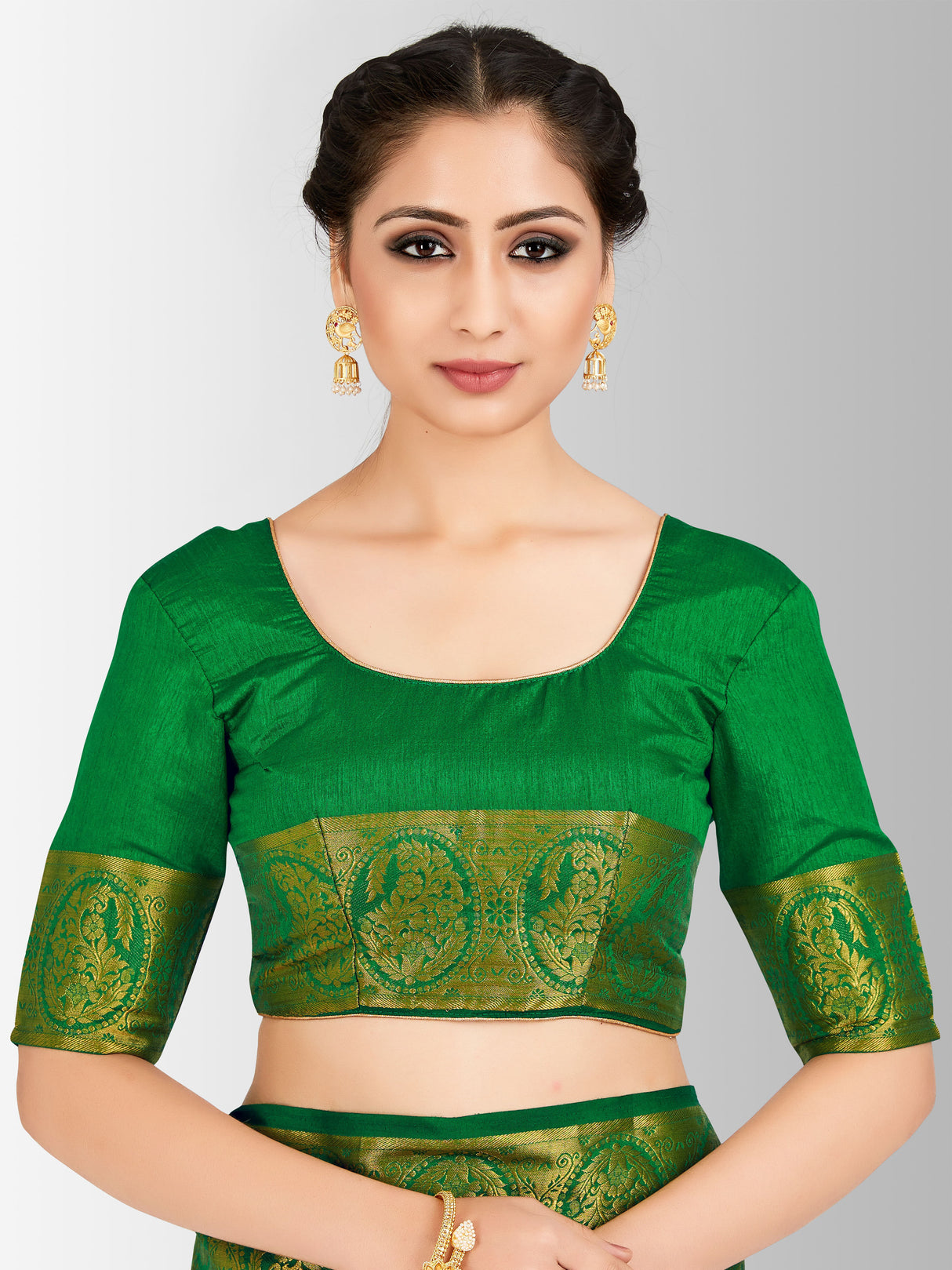 Mimosa Womens Art Silk Saree Paithani Black Color