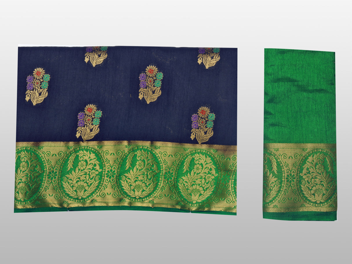 Mimosa Womens Art Silk Saree Paithani Black Color