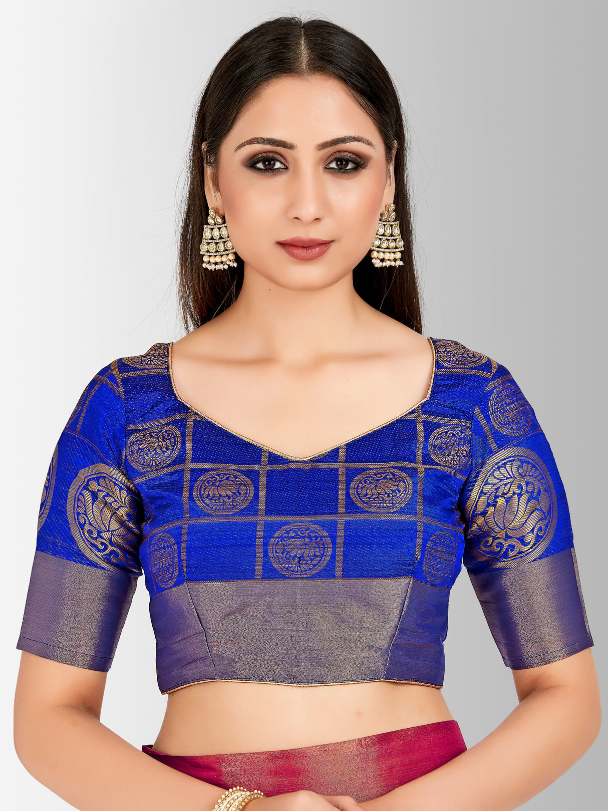 Mimosa Womens Tussar Silk Saree Banarasi style Gajjari Color