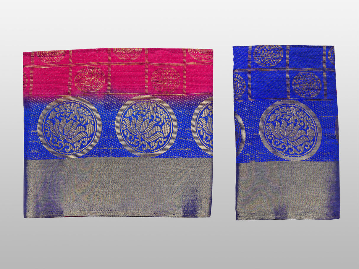 Mimosa Womens Tussar Silk Saree Banarasi style Gajjari Color