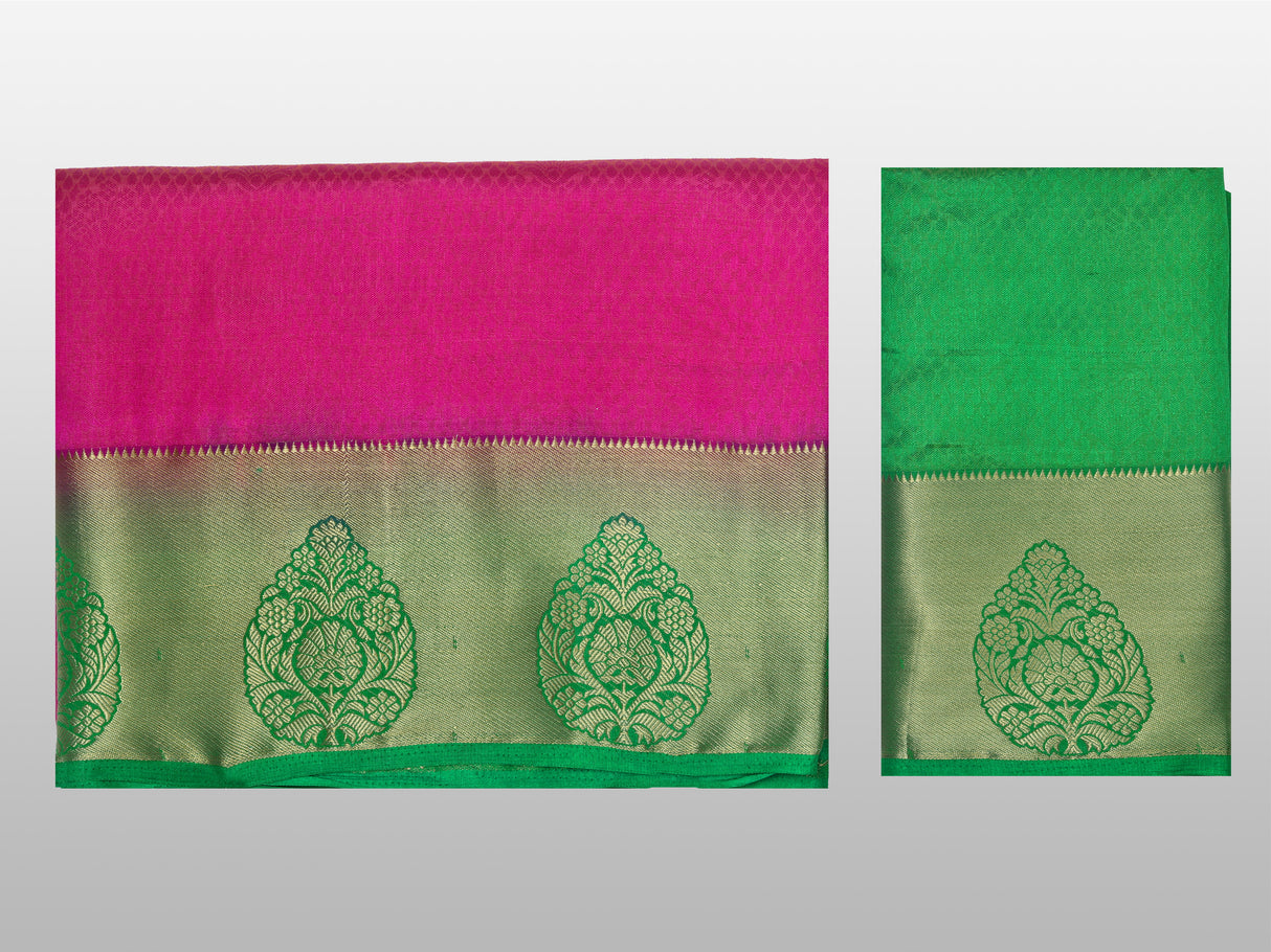 Mimosa Womens Art Silk Saree Kanjivaram Rani Color