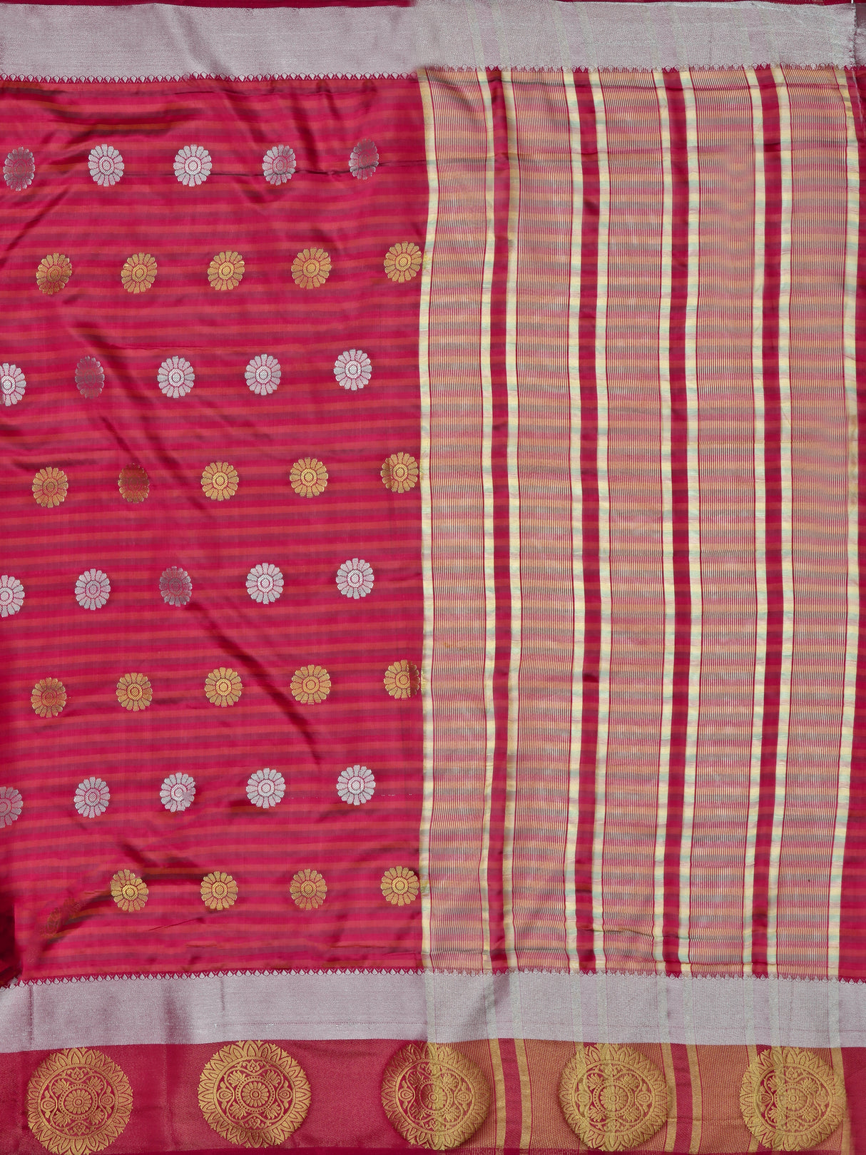 Mimosa Womens Art Silk Saree Kanjivaram Maroon Color